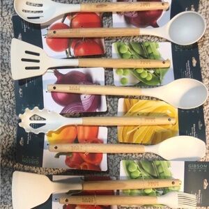 Gibson Home Silicone Ivory Utensils (Set of 8)